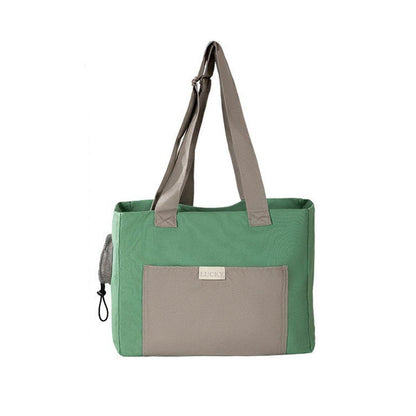 Portable Breathable Adjustable Crossbody Pet Carrier Bag Large Capacity for Pet - Beige