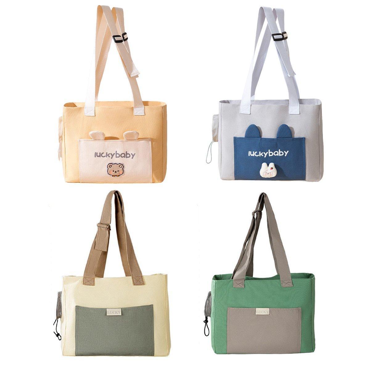 Portable Breathable Adjustable Crossbody Pet Carrier Bag Large Capacity for Pet - Green