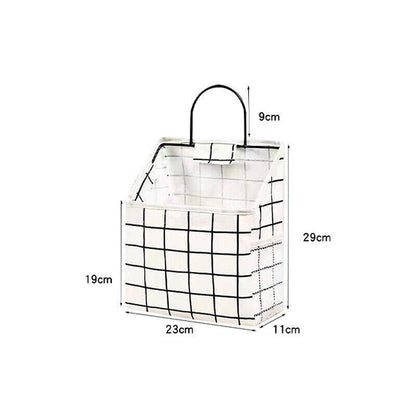 Wall Hanging Storage Bag Home Wardrobe Organiser Pouch Book Holder Phone Pocket - Polar Bear