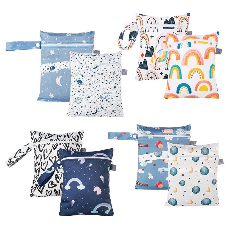 2Pcs/Set 18 X 25Cm Small Waterproof Wet Bag Stroller Hanging Organizer Bag - ES075-011