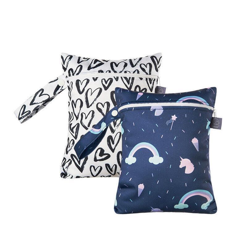 2Pcs/Set 18 X 25Cm Small Waterproof Wet Bag Stroller Hanging Organizer Bag - ES075-011