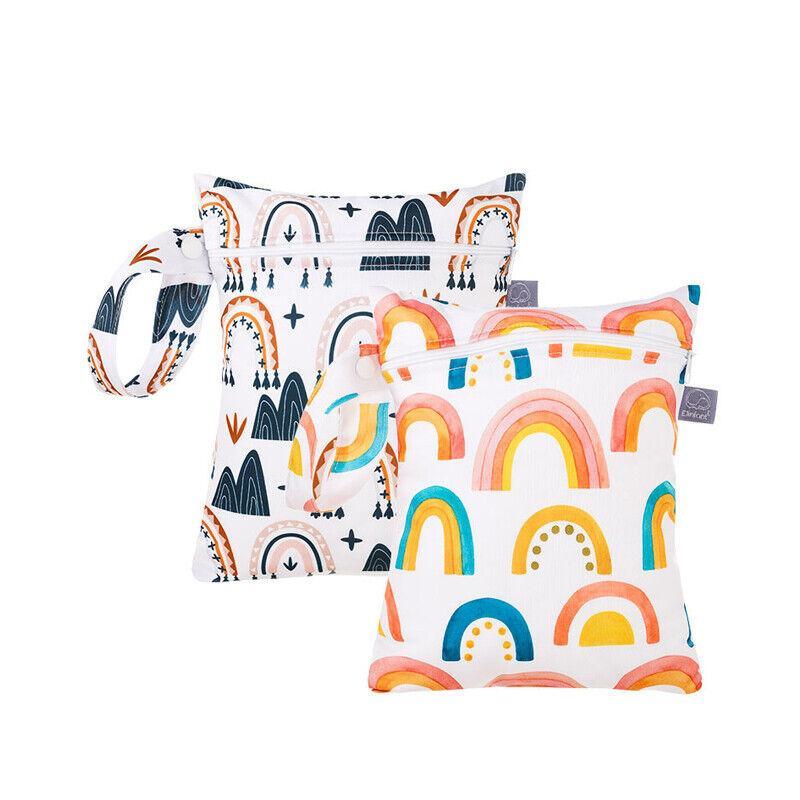 2Pcs/Set 18 X 25Cm Small Waterproof Wet Bag Stroller Hanging Organizer Bag - ES075-013