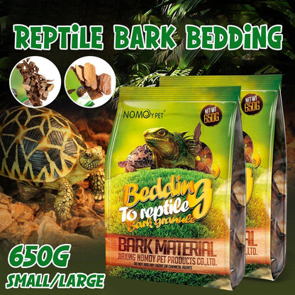 Reptile Bedding Substrate for Lizard Snake Tortoise Natural Bark Material - Small 650g
