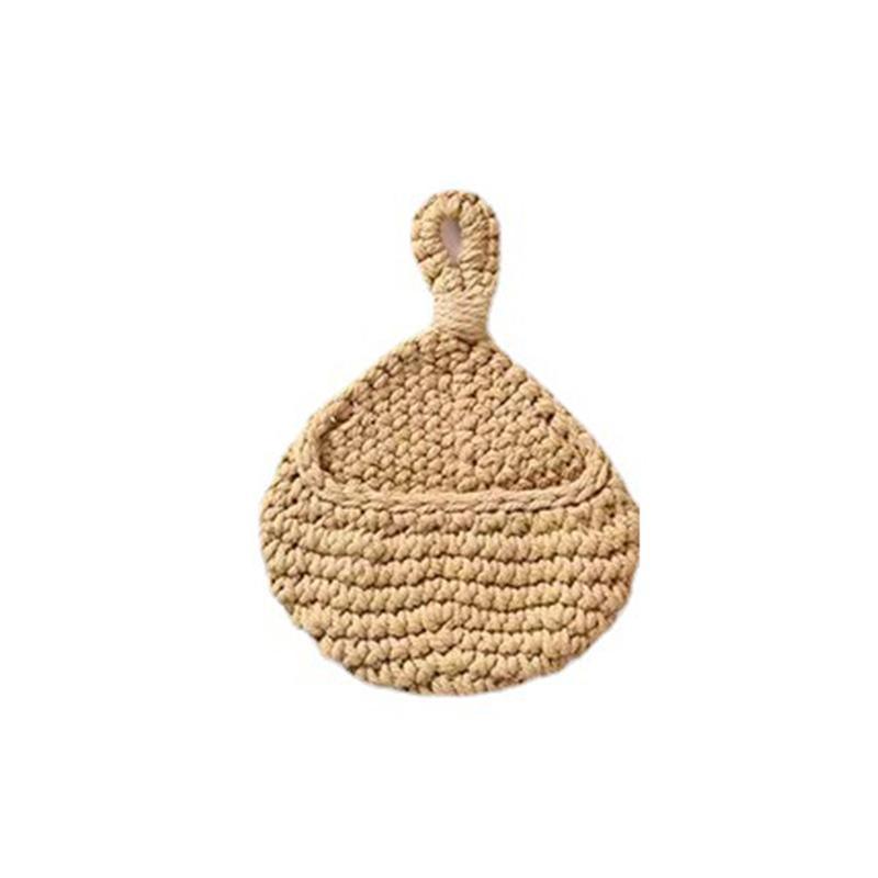 Hanging Wall Organizer Vegetable Fruit Basket Kitchen Storage Pouch Bag Diy 6Size - L