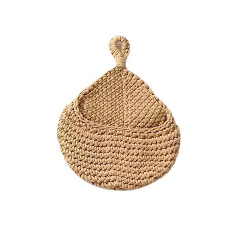 Hanging Wall Organizer Vegetable Fruit Basket Kitchen Storage Pouch Bag Diy 6Size - L