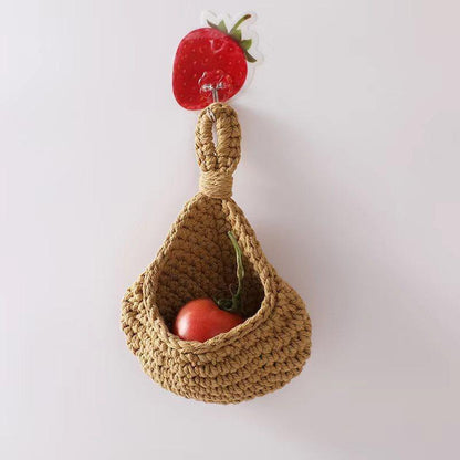 Hanging Wall Organizer Vegetable Fruit Basket Kitchen Storage Pouch Bag Diy 6Size - XXL