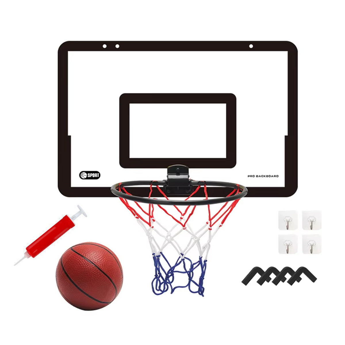 Wall Mounted Foldable Basketball Stand Indoor Outdoor Hoop Frame for Young Players