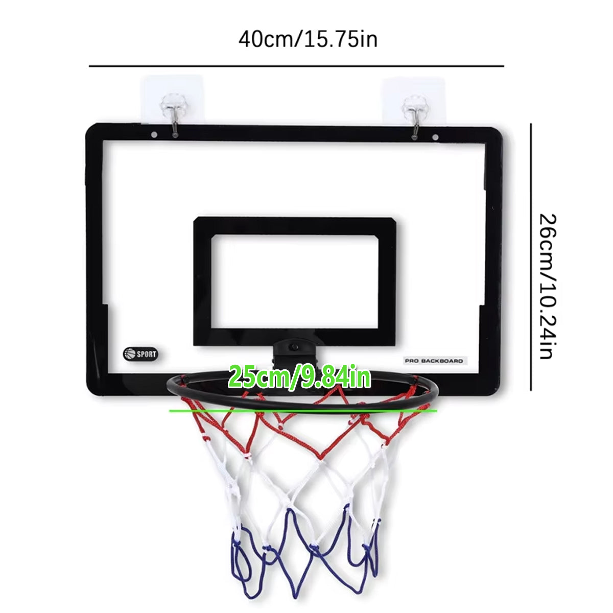 Wall Mounted Foldable Basketball Stand Indoor Outdoor Hoop Frame for Young Players