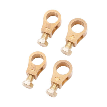 2 Pairs Cable Clamp Battery Clips Car Positive Negative Pure Copper Terminals