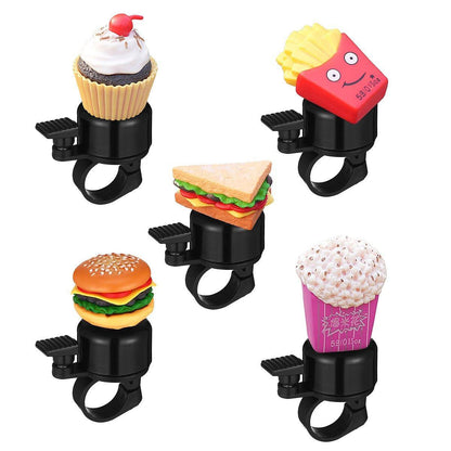 Cute Food Style Bicycle Bell Loud and Fun Handlebar Accessory - Popcorn
