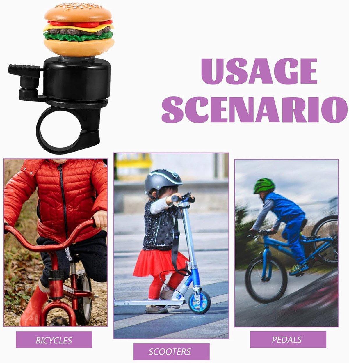 Cute Food Style Bicycle Bell Loud and Fun Handlebar Accessory - Popcorn