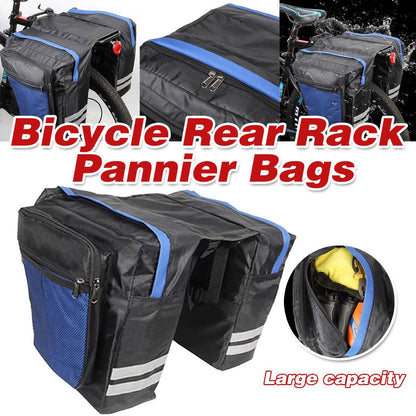 Bike Bicycle Rear Rack Pannier Bags Back Waterproof Seat Box Saddle Carry Bag