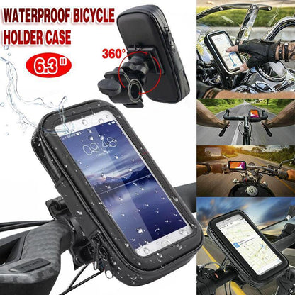 Waterproof Bicycle Bike Motorcycle Handlebar Mount Holder Case For Mobile Phone