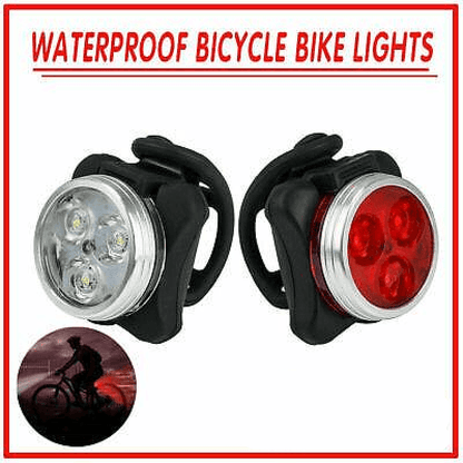 Waterproof Bicycle Bike Lights Front Rear Tail Light Lamp Usb Rechargeable Ipx4