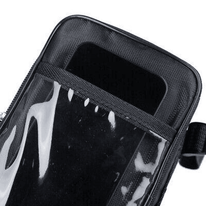 Waterproof Bicycle Handlebar Bag with Touchscreen Phone Pocket and Reflective Strip