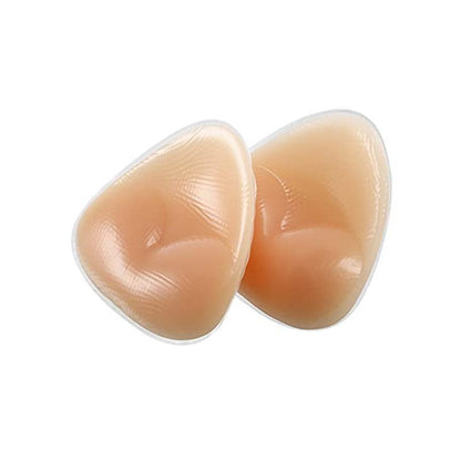 Triangle Push-Up Silicone Bra Inserts Breasts Pad Bikini Bra Cleavage Enhancers - Transparent-Small