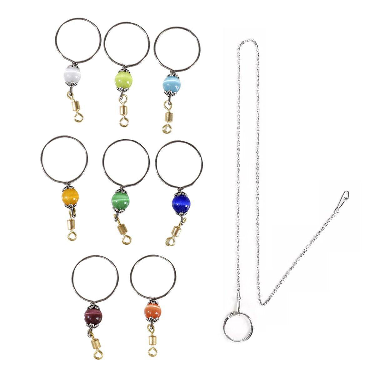 Parrot Neck Collar Stainless Steel Bird Chain Training Adjustable Bird Leash - L-Diameter 2.2cm