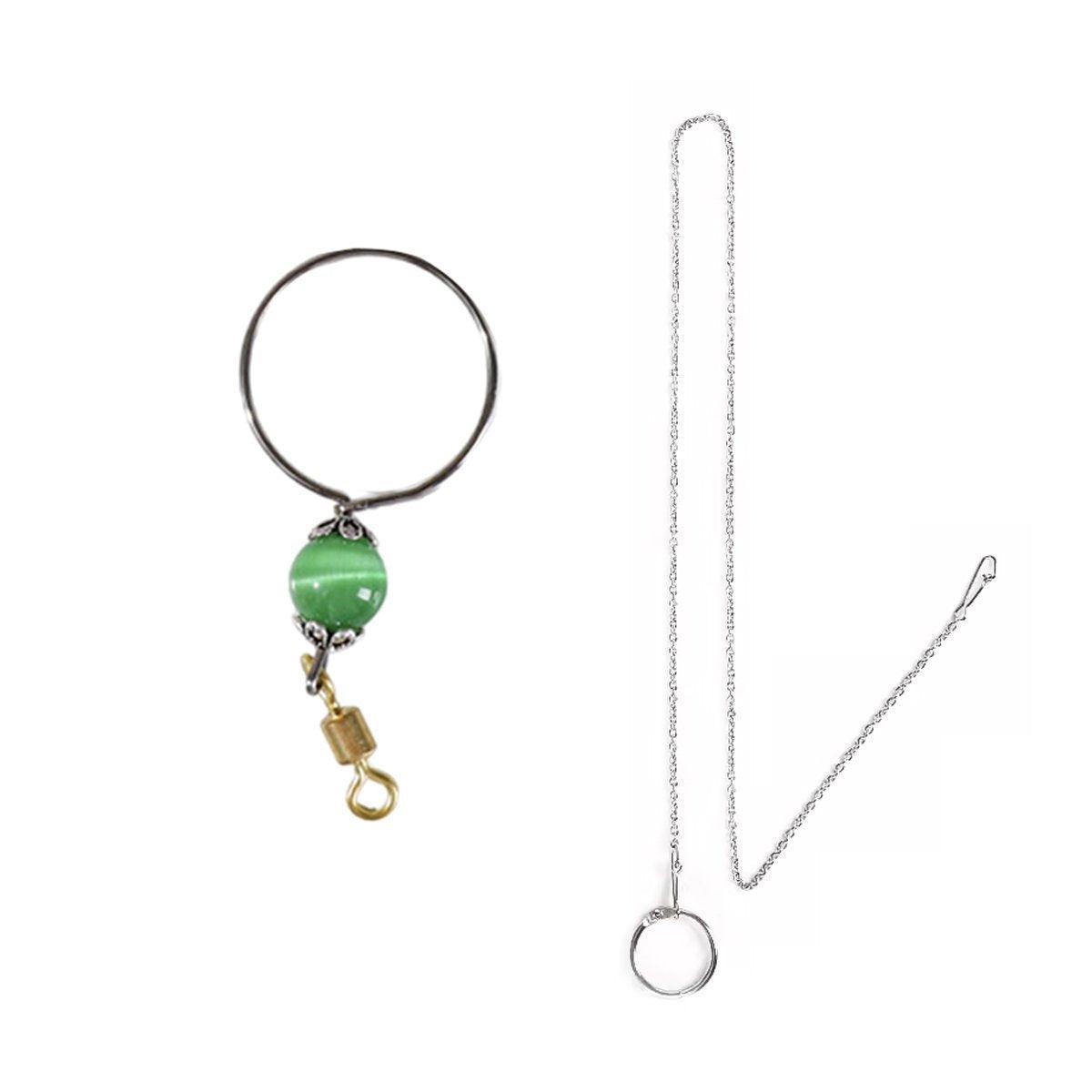 Parrot Neck Collar Stainless Steel Bird Chain Training Adjustable Bird Leash - M-Diameter 1.9cm