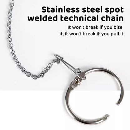 Parrot Neck Collar Stainless Steel Bird Chain Training Adjustable Bird Leash - S-Diameter 1.6cm