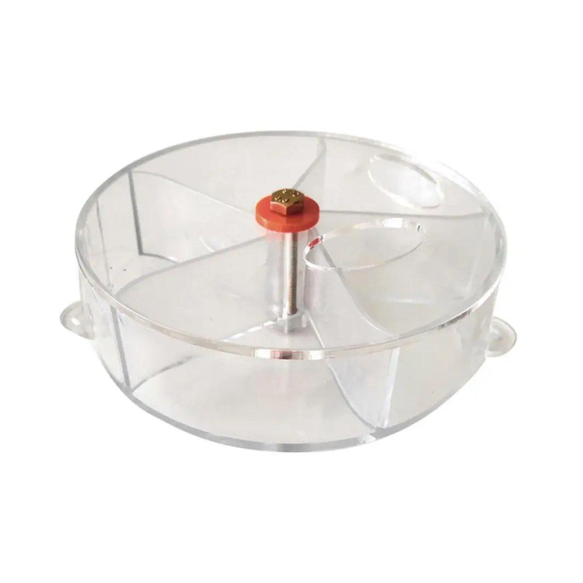 Parrot Foraging Toy Bird Chew Wheel Food Dispenser Divider Box Cage Accessory - Purple