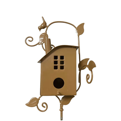 Birdhouse Garden Stakes Outdoor Yard Ornaments for Lawn and Garden Decoration - A