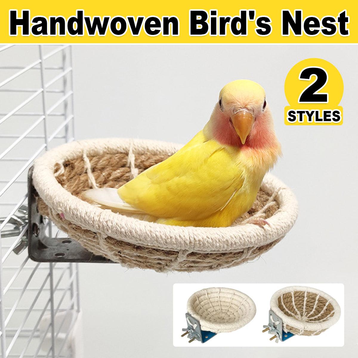 Birds Nest Parrot Straw Nest for Small Animal Nesting Material Bedding - Hemp Rope