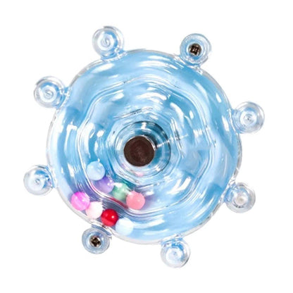 Interactive Parrot Spinning Wheel Stress Relief Toy for Small Birds Durable - Purple