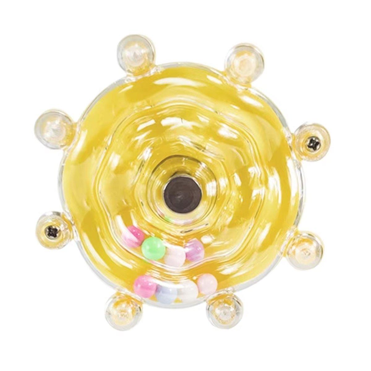 Interactive Parrot Spinning Wheel Stress Relief Toy for Small Birds Durable - Transparent