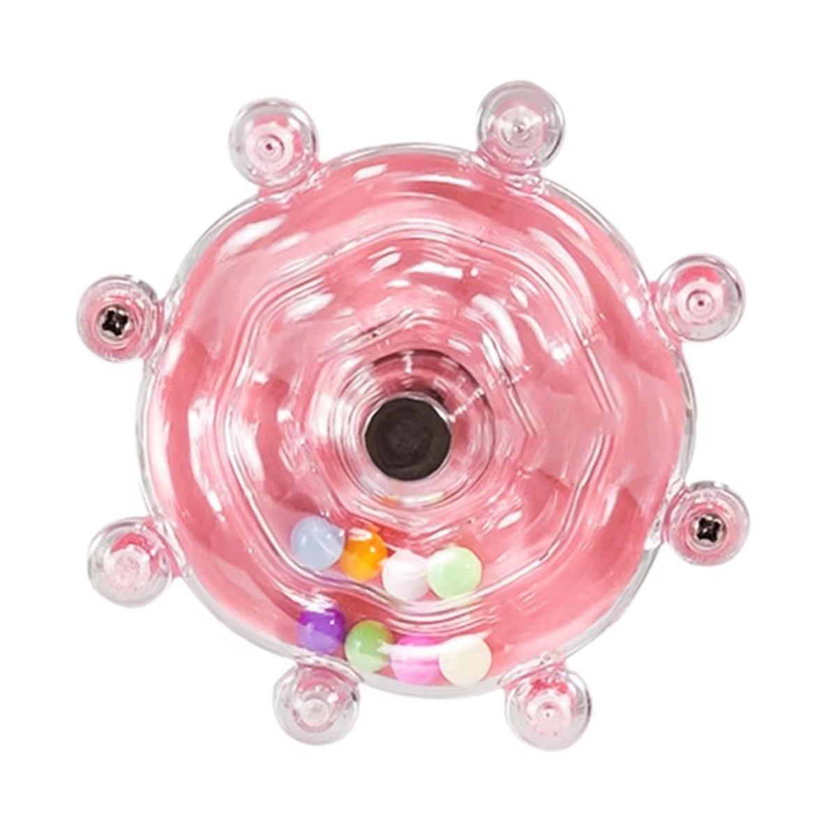 Interactive Parrot Spinning Wheel Stress Relief Toy for Small Birds Durable - Yellow