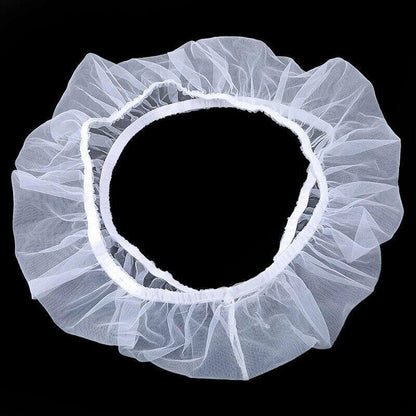 M Size Shell Skirt Mesh Cover Pet Bird Cage Guard Nylon Net Seed Catcher - White