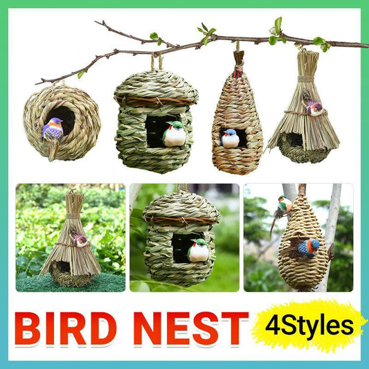 Qttie Bird Nest Breeding Box House Bed Cage Hut Cave Canary Finch Budgie Parrot - Treehouse