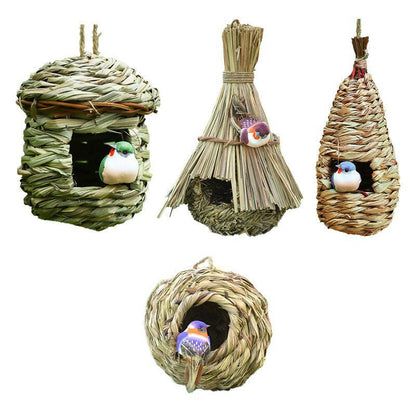 Qttie Bird Nest Breeding Box House Bed Cage Hut Cave Canary Finch Budgie Parrot - Water drop