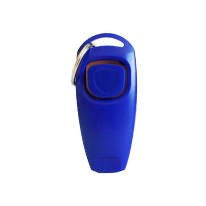 Dog Whistle and Clicker Set for Training Stop Barking Obedience Tool Combo - Blue