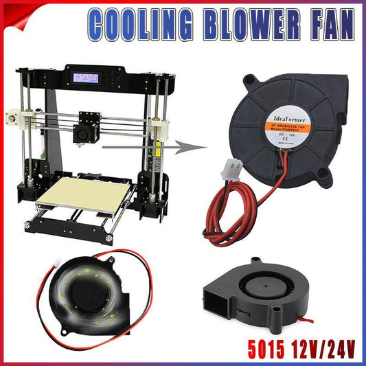 12V 24V Brushless Dc Blower Fan Ultra Quiet Cooling Fan 5015S 50Mm X 15Mm Au - 24V
