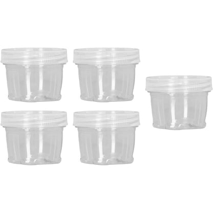 5PCS Outdoor Camping Spice Container Set Travel BBQ Seasoning Storage Box Use - Black