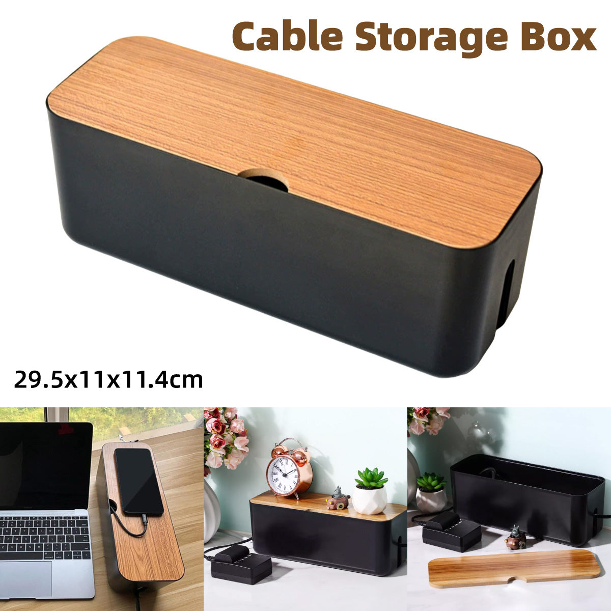 Large Cable Wire Storage Box Case Cord Management Socket Tidy Organizer