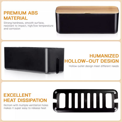 Large Cable Wire Storage Box Case Cord Management Socket Tidy Organizer