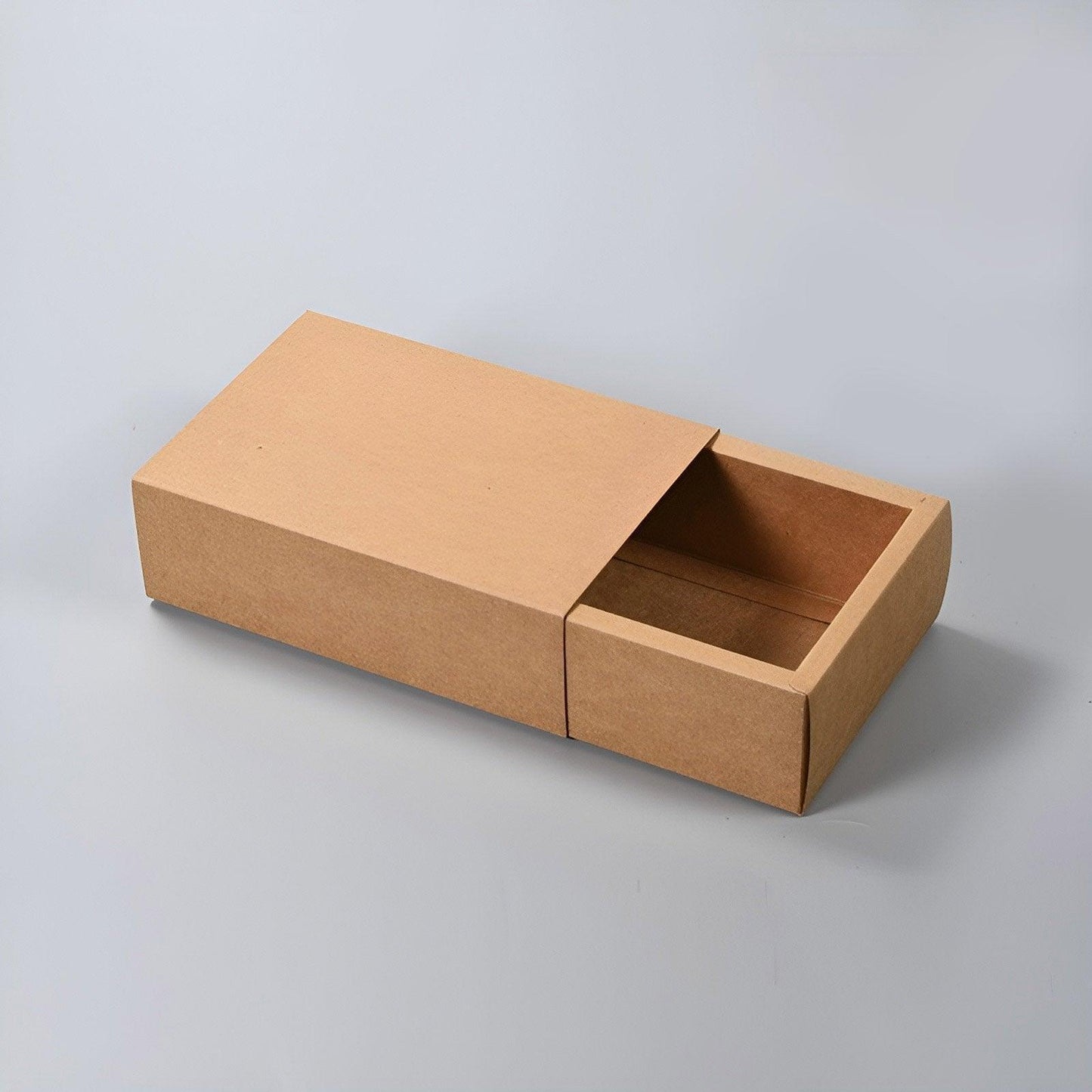 Kraft Paper Drawer Box Packaging Gift Storage Organiser Small Kraft Boxes - 20.5x15.5x4cm
