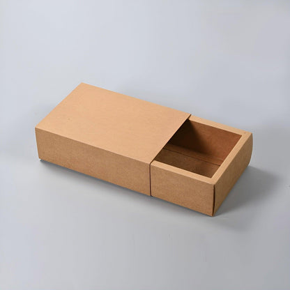Kraft Paper Drawer Box Packaging Gift Storage Organiser Small Kraft Boxes - 20.5x15.5x4cm