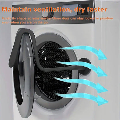 Magnetic Washer Door Holder Front Load Washing Machine Magnetic Door Prop - Black
