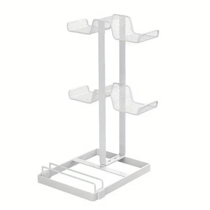 Headphones and Game Controller Holder Stand Desk Bracket for Accessories Display - White