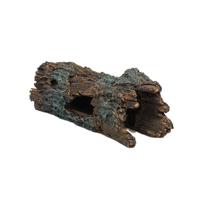 Tree Log Hide Ornament Trunk Tunnel Fish Reptile Tank Resin Aquarium Decoration - Large