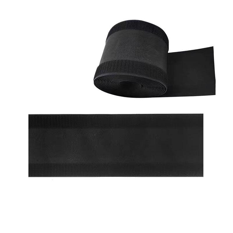 Cable Cover Nylon Sticky Wire Protector Floor Blanket Reusable Cord Tube Cover - Black-1Meter(with adhesive)-Floor