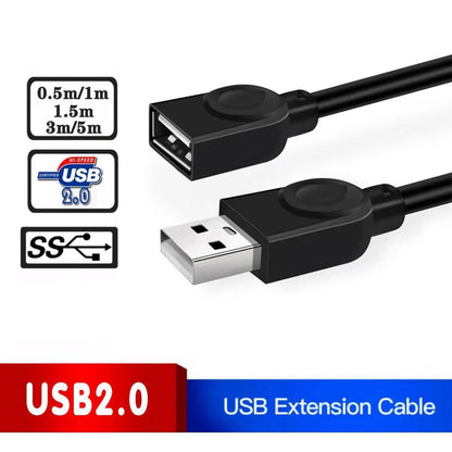Usb Extension Data Cable 2.0 A Male To A Female Long Cord For Macbook & Computer - 10 m