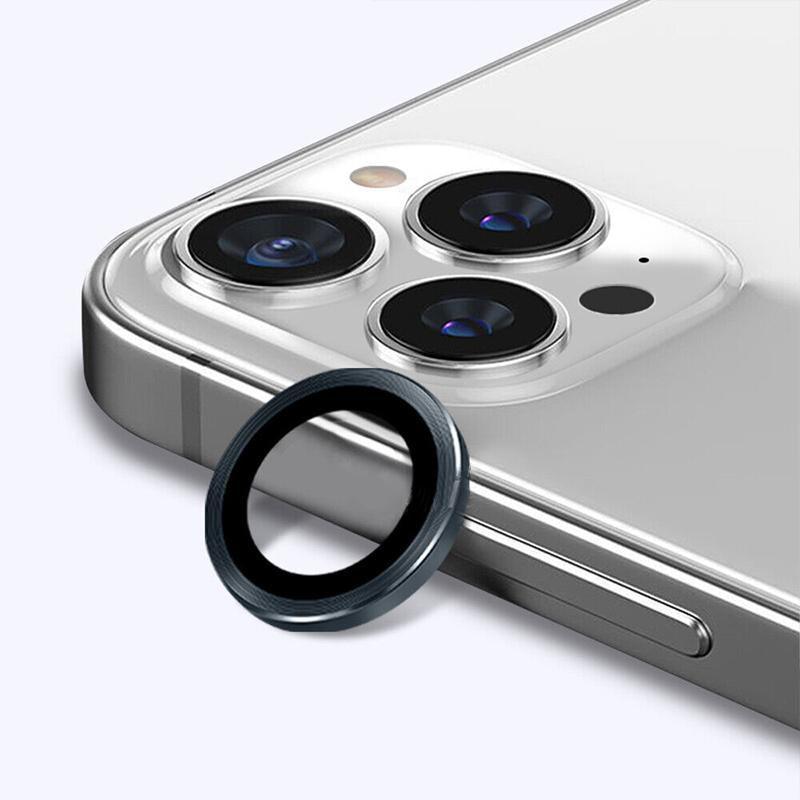 For iPhone 14/14 Plus Metal Camera Lens Glass Screen Protector - Purple
