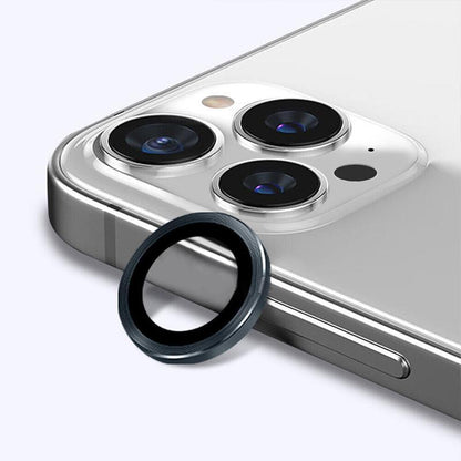 For iPhone 14/14 Plus Metal Camera Lens Glass Screen Protector - Gold