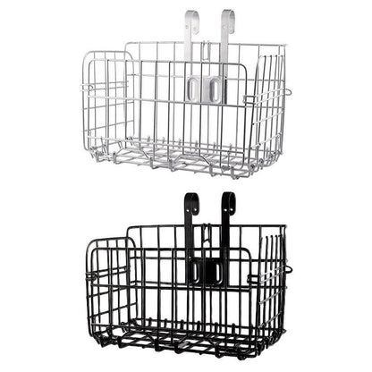 Foldable Bicycle Basket Front and Rear Hanging Storage Rack Bike Accessories - Black