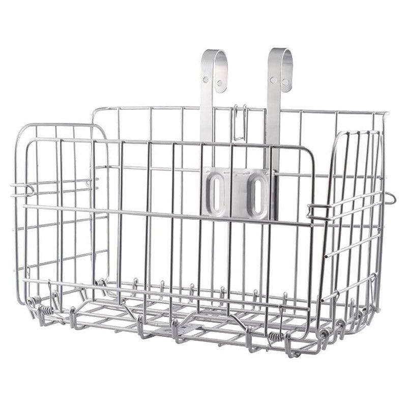 Foldable Bicycle Basket Front and Rear Hanging Storage Rack Bike Accessories - Black