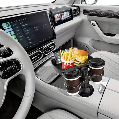 Car Tray Table for Drinks Mug Holder Space Saver Small Dining Table Travel Use