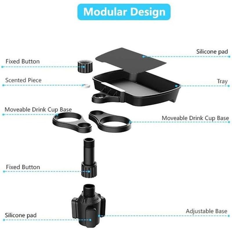 Car Tray Table for Drinks Mug Holder Space Saver Small Dining Table Travel Use